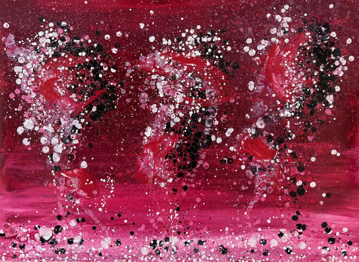 3 TREES, 2021, gloss on board, 135 x 183 cm