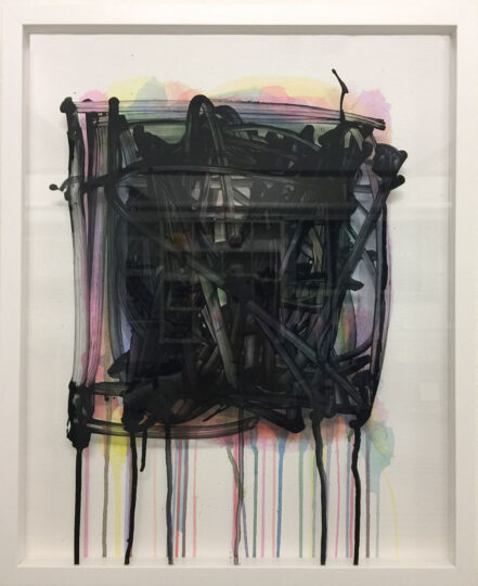 ABCDEFGHIJKLMNOPQRST, 2017, watercolour on paper (glass frame), 55 x 40 cm, private collection