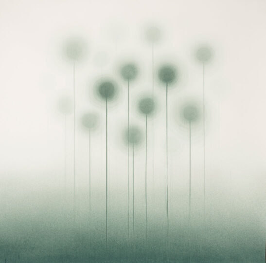 A MEMORY OF A FOREST, 2019, watercolour on paper, 150 x 150 cm, private collecction