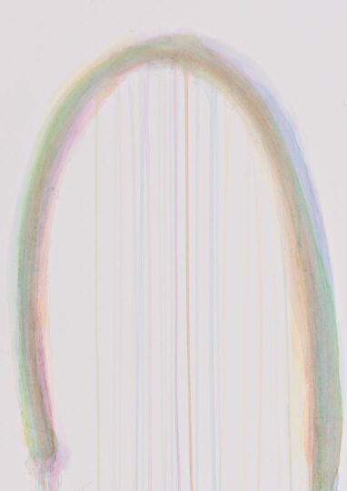 ALMOST RAINBOW, 2016, watercolour on paper, 80 x 50 cm, private collection