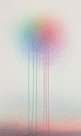 BEACON II, 2025, watercolour on paper, 92 x 42 cm, private collection