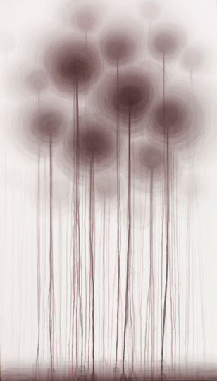 BIG SMOKE, 2018, watercolour on paper, 140 x 80 cm, private collection