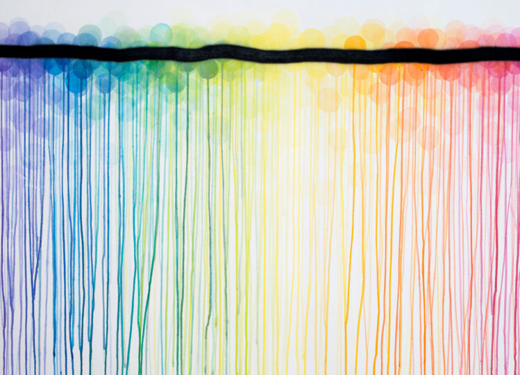 BLACK LINE, 2013, mixed media, 95 x 145 cm, private collection