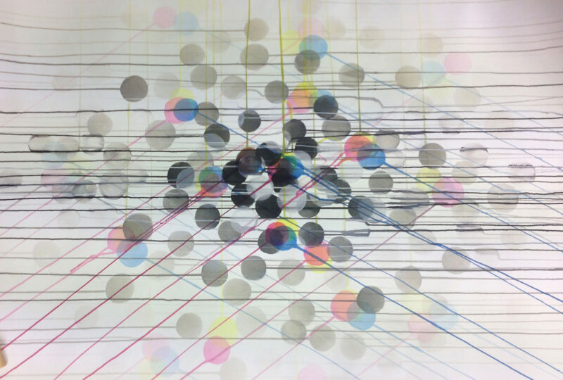 BLACK SPOT, 2016, mixed media, 100 x 150 cm