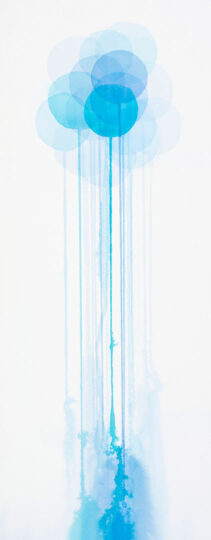 BLUE, 2015, watercolour on paper, 95 x 25 cm, private collection