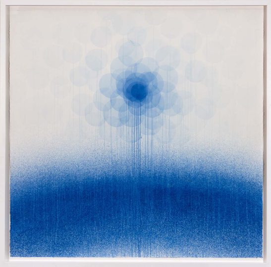 BLUE TREE, 2022, watercolour on paper, 140 x 141 cm, private collection