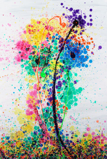 BOUQUET, 2020, gloss on board, 135 x 91 cm, private collection