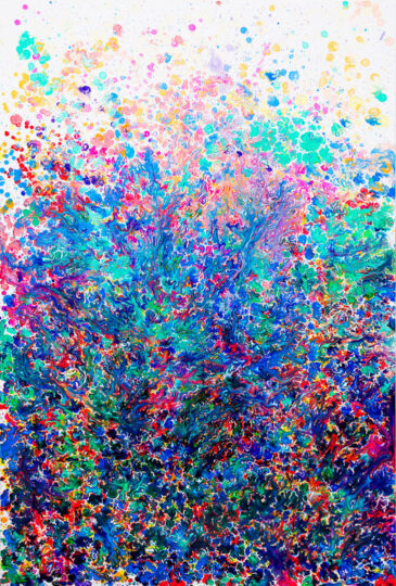 BURNING WATER, 2020, gloss on board, 135 x 91 cm