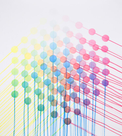 CUBE, 2008, watercolour on paper, 100 x 100 cm