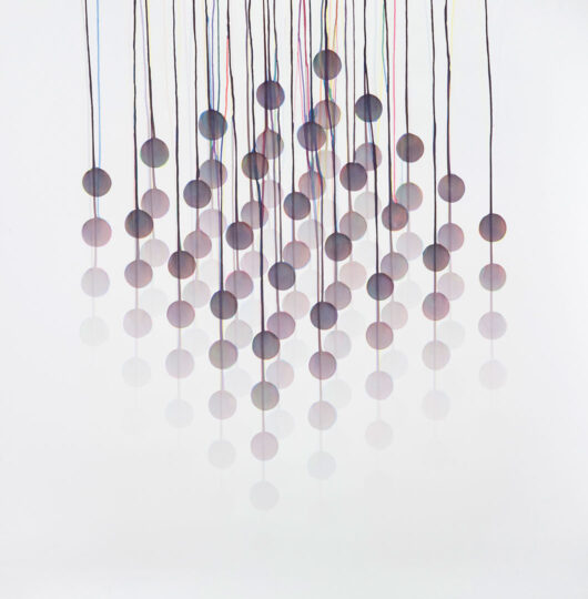 CUBE (FALLING), 2008, watercolour on paper, 140 x 140 cm, Oulu Museum Of Art