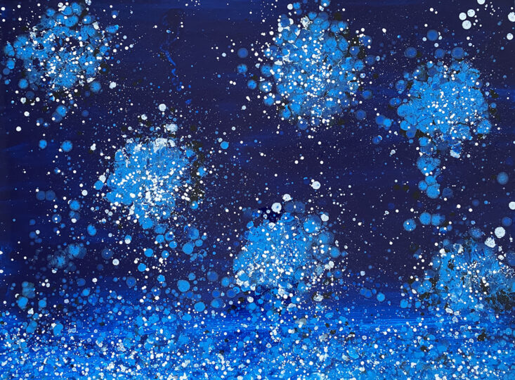 DEEP BLUE, 2020, gloss on board, 135 x 183 cm, private collection