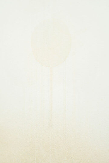 DOT IN GROUND (OCHRE), 2015, watercolour on paper, 40 x 30 cm