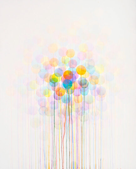 DOTS IN MOTION, 2015, watercolour on paper, 180 x 150 cm, private collection