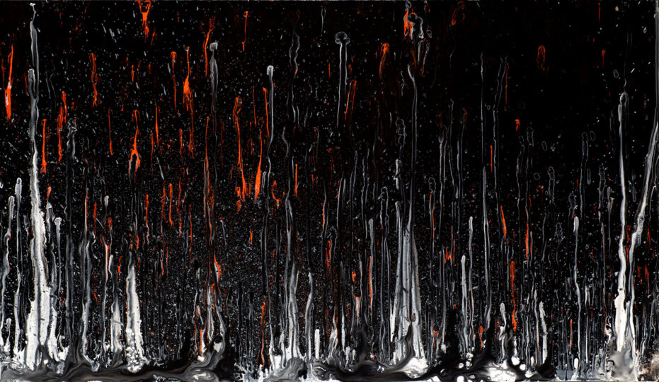 FIELD AT NIGHT, 2012, gloss on board, 85 x 138 cm, private collection