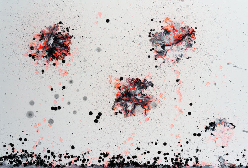 FIELD IN SPRING, 2020, gloss on board, 91 x 135 cm, private collection