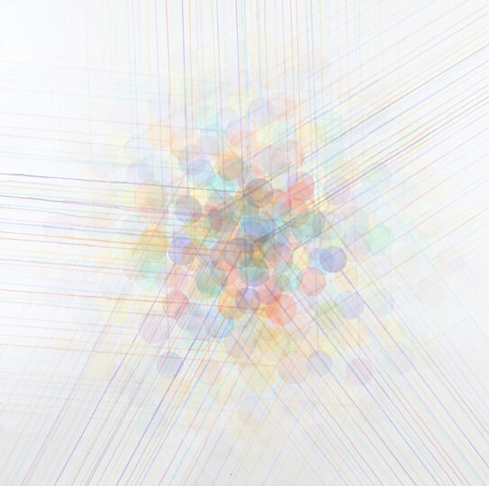 FIVE CORNERS CUBE, 2006, watercolour on paper, 150 x 150 cm