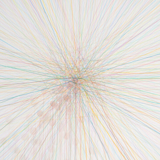FUSION, 2012, watercolour on paper, 145 x 145 cm, Erottajan Kasino
