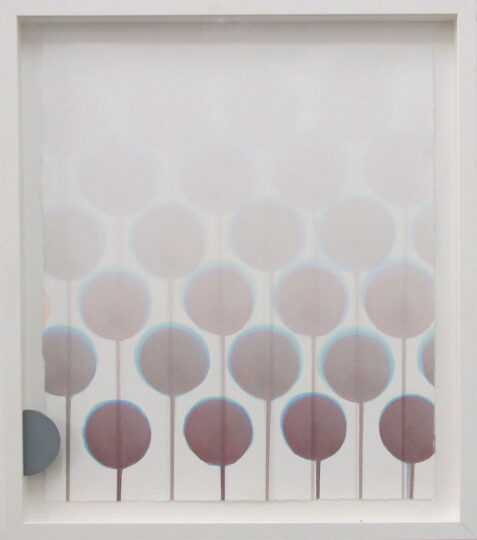GREY DOT, 2017, mixed media, 60 x 50 cm
