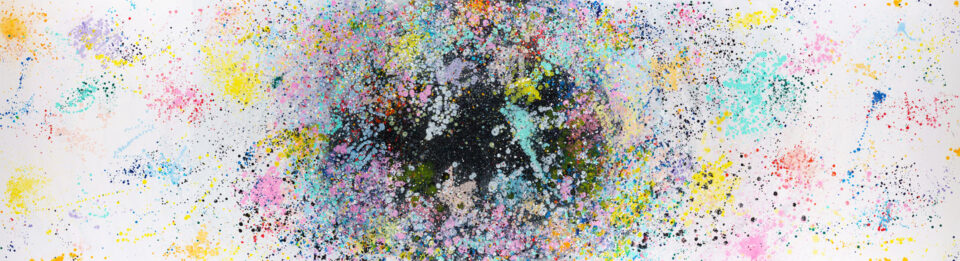 INFECTION, 2020, gloss on board, 183 x 675 cm