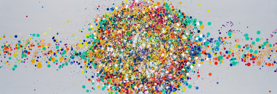 KNOT, 2020, gloss on board, 91 x 270 cm