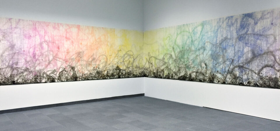 LANDSCAPE, 2014, watercolour on paper, 145 x 720 cm