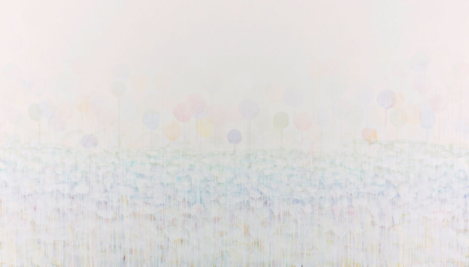 LANDSCAPE, 2016, watercolour on paper (gouache), 145 x 238 cm, Espoo Hospital