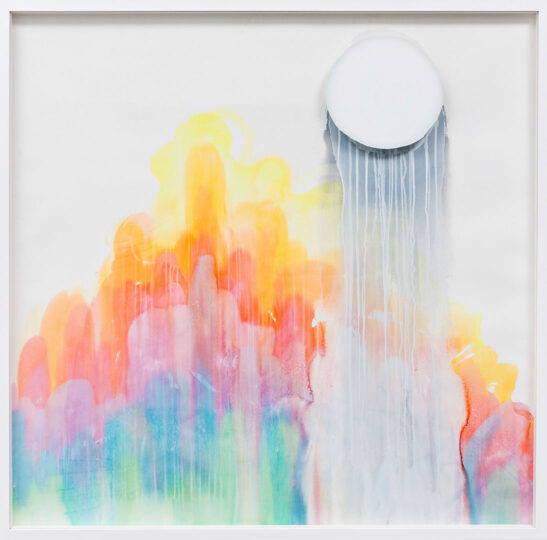 MNT FUJI ON SUNRISE, 2017, mixed media, 145 x 145 cm