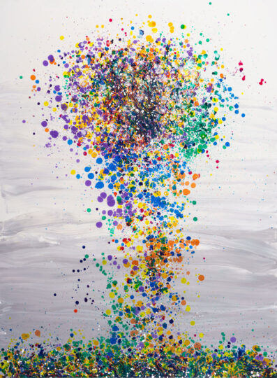 MUSHROOM 3, 2020, gloss on paper, 183 x 135 cm