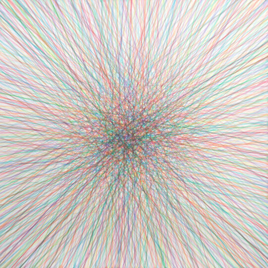 POINT OF NO RETURN, 2010, watercolour on paper, 140 x 140 cm