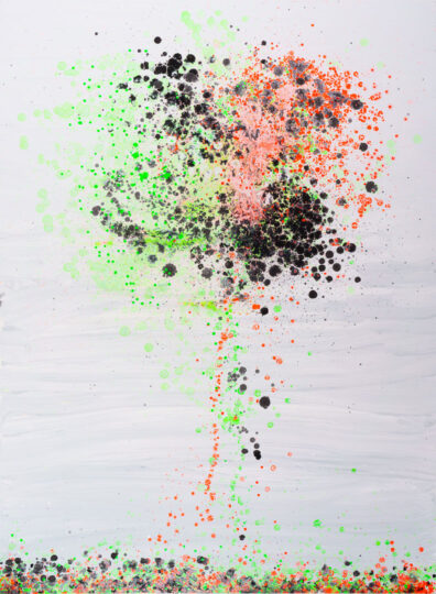 RED AND GREEN TREE, 2020, gloss on board, 183 x 135 cm