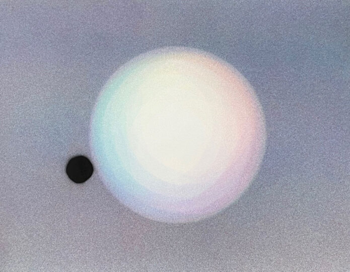 SATELLITE, 2020, watercolour on paper, 40 x 70 cm, private collection