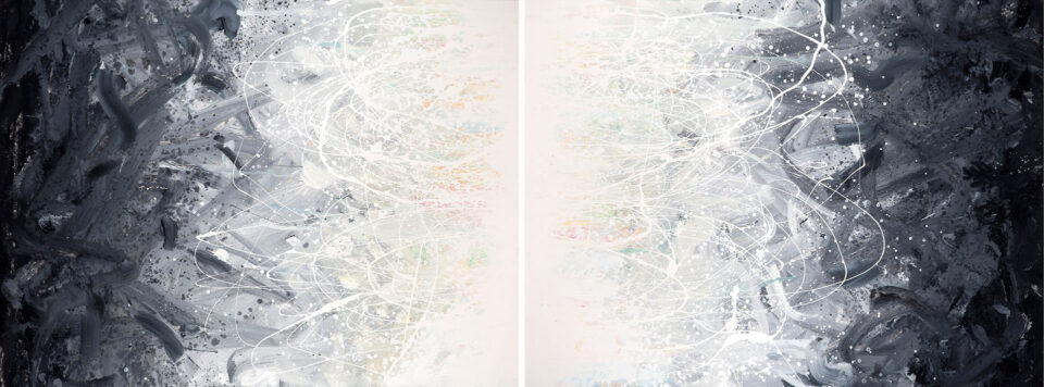 SYNTHESIS, 2010, gloss on board, 135 x 370 cm