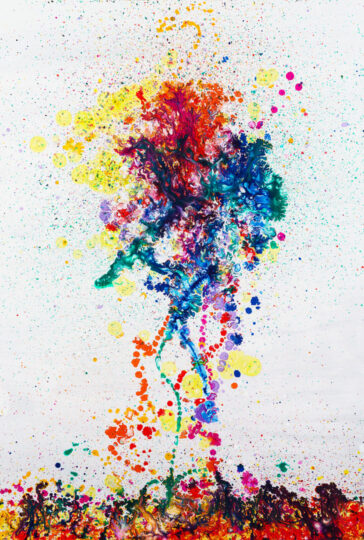UNTITLED TREE, 2020, gloss on board, 135 x 91 cm