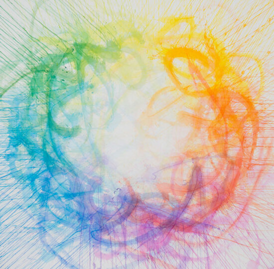 VORTEX, 2014, watercolour on paper, 145 x 145 cm