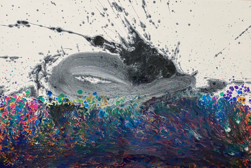 VULPECULAS, 2020, gloss on board, 91 x 135 cm