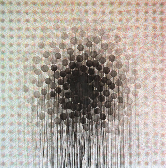 WORRY, 2007, watercolour and ink on paper, 150 x 150 cm