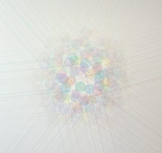 NUCLEUS, 2022, watercolour on paper, 145 x 145 cm