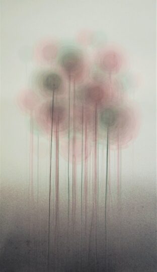 TREE, 2021, watercolour on paper, 140 x 80 cm