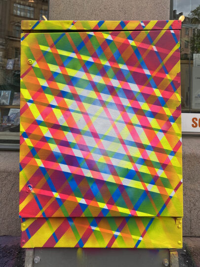 GATE, 2020, spray on electric box, 130 x 90 x 40 cm
