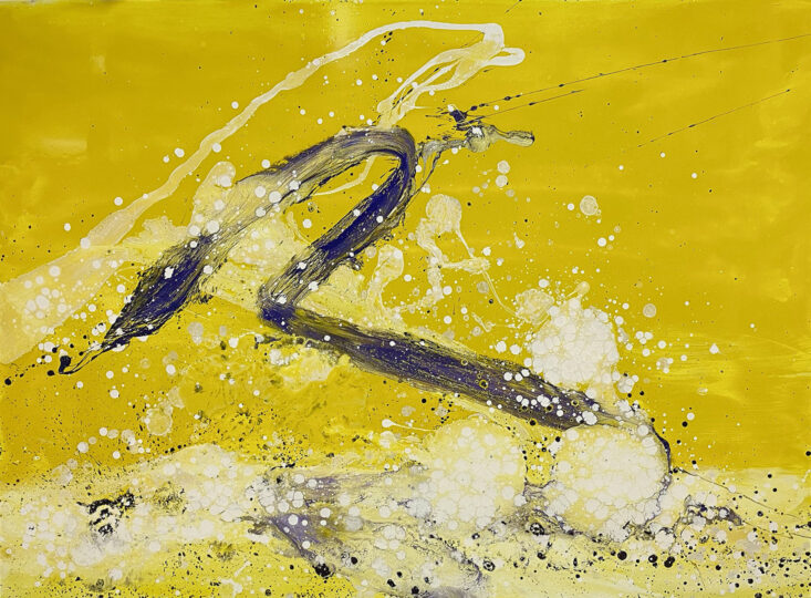 CHAMELEON, 2021, gloss on board, 135 x 183 cm, private collection